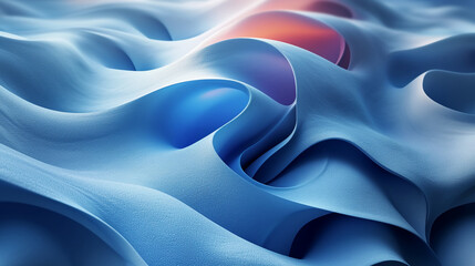 Obraz premium abstract colorful glowing wavy perspective with fractals and curves background 16:9 widescreen wallpapers 