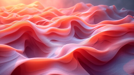 Fototapeta premium abstract colorful glowing wavy perspective with fractals and curves background 16:9 widescreen wallpapers 
