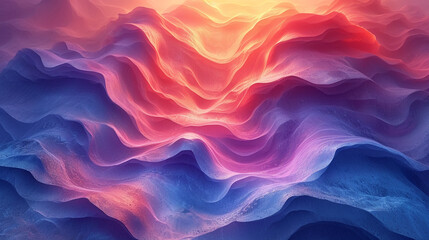 Obraz premium abstract colorful glowing wavy perspective with fractals and curves background 16:9 widescreen wallpapers