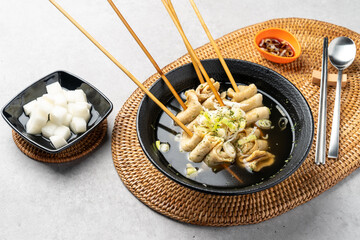 Tteokbokki, skewers, chicken, chicken, set, fish cake, oden, dried pollack, pollack, tteokgalbi, short ribs