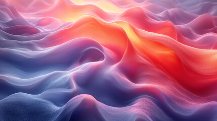 Obraz premium abstract colorful glowing wavy perspective with fractals and curves background 16:9 widescreen wallpapers