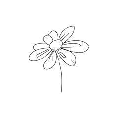 Plant growth tree continuous one line drawing  outline vector illustration