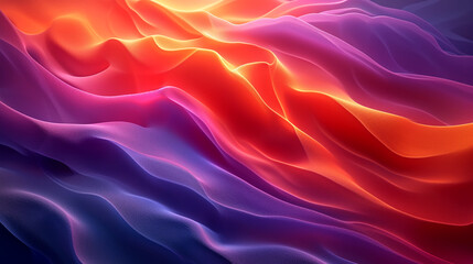 Obraz premium abstract colorful glowing wavy perspective with fractals and curves background 16:9 widescreen wallpapers