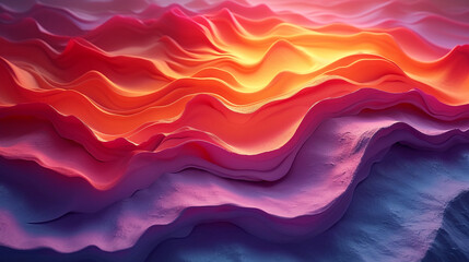 abstract colorful glowing wavy perspective with fractals and curves background 16:9 widescreen wallpapers