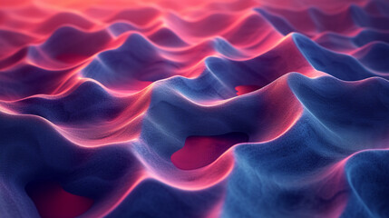 Obraz premium abstract colorful glowing wavy perspective with fractals and curves background 16:9 widescreen wallpapers