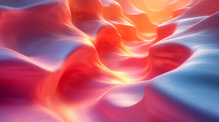 Obraz premium abstract colorful glowing wavy perspective with fractals and curves background 16:9 widescreen wallpapers