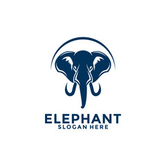 Elephant logo vector, Elephant Head logo design template