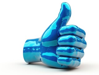 blue 3D thumbs-up icon 