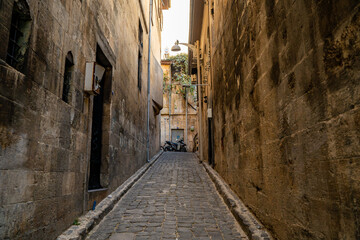 Historical narrow streets of Gaziantep.
