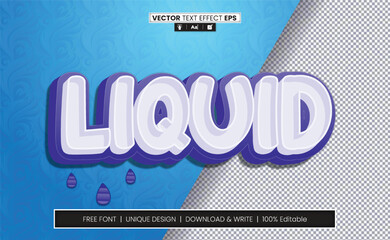 Liquid, Ice, Water, Frost, Aqua Text Effect