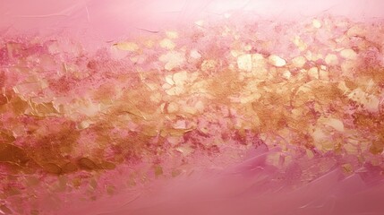 Obraz premium Pink with golden texture particles. Liquid marble texture wave background pattern design concept. Generative AI