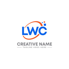 Letter LWC technology logo. tech logo idea.