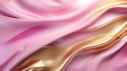 Obraz premium Pink with golden texture particles. Liquid marble texture wave background pattern design concept. Generative AI
