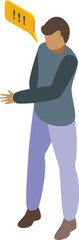 Obraz premium People concept icon isometric vector. Dispute argument. Emotion problem