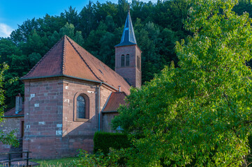 Kirche Sankt Elisabeth des ehemaligen  Zisterzienserklosters in Sturzelbronn. Department Mosel in...
