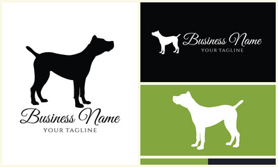 silhouette vector dog logo template