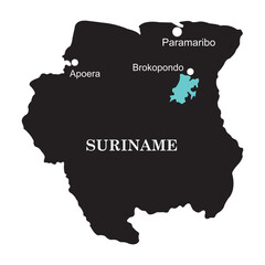 Suriname name map
