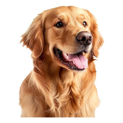 Studio shot of smiling Golden Retriever