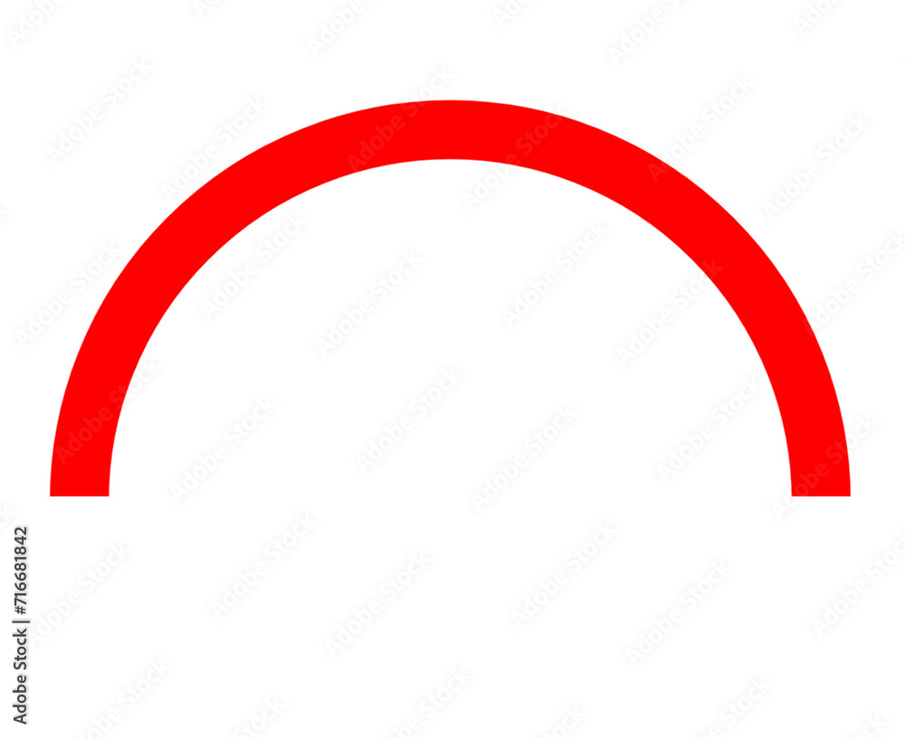 Canvas Prints Red semicircle icon 