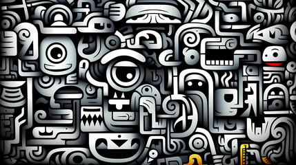 Abstract seamless doodle background, artistic background
