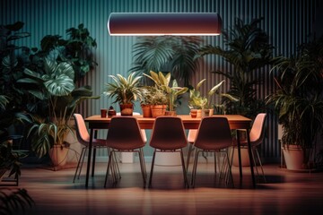 Fototapeta premium Urban Jungle Dining Area