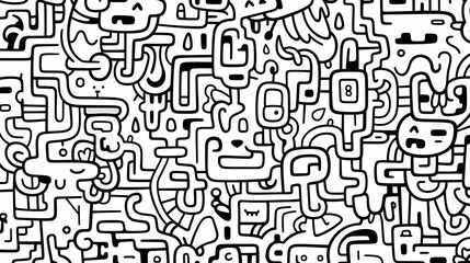Abstract seamless doodle background, artistic background