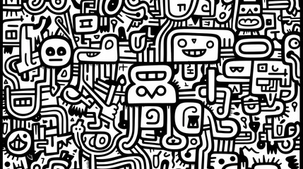 Abstract seamless doodle background, artistic background