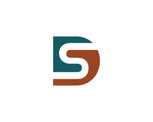 DS SD logo design vector template