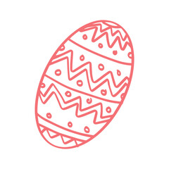 easter egg with doodle ornament