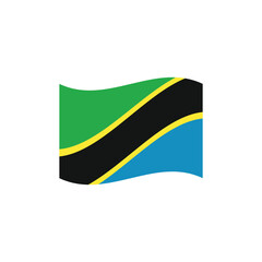 National flag of  Tanzania vector banner wave symbol