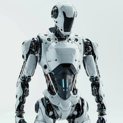 Modern robot, white background