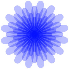 Blue flower on transparent