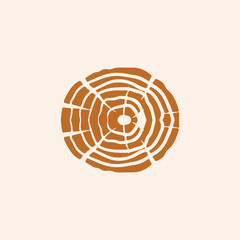 Abstract tree rings. Vector topographic map concept. Seamless background. Thin black lines on white © Stud