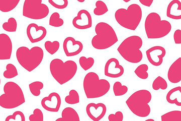 Heart pattern, Valentine's Day seamless pattern, Valentine's Day background.