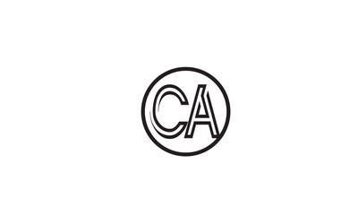 CA, AC, C, A Abstract Letters Logo Monogram	