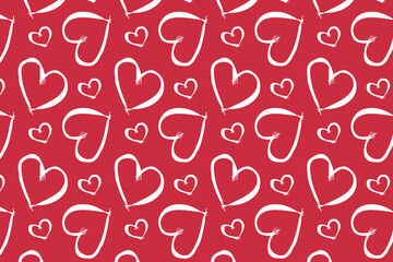 Heart pattern, Valentine's Day seamless pattern, Valentine's Day background.