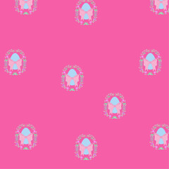 pattern with easter eggs