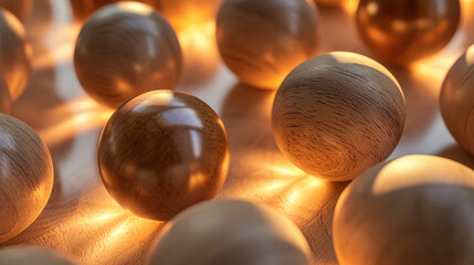 wooden balls background