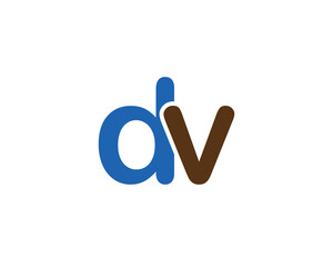 DV Logo design vector template