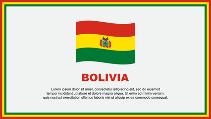 Bolivia Flag Abstract Background Design Template. Bolivia Independence Day Banner Social Media Vector Illustration. Bolivia Banner