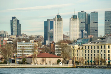 Besiktas district view from Istanbul Bosphorus cruise
