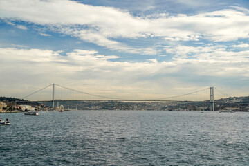 Obraz premium 15 temmuz sehitler Koprusu bridge Istanbul Bosphorus cruise