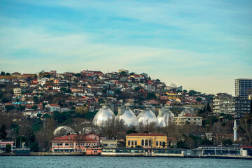 ISKI Baltalimanı Biological Waste Water Treatment Plant view from Istanbul Bosphorus cruise