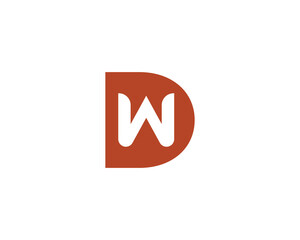 DW WD logo design vector template