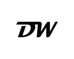 Obraz premium DW logo design vector template