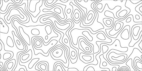 Topographic map background with geographic line map with elevation assignments.Modern design with White topographic wavy pattern design. Paper Texture Imitation of a Geographical map shades .