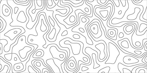 Topographic map background with geographic line map with elevation assignments.Modern design with White topographic wavy pattern design. Paper Texture Imitation of a Geographical map shades .