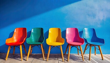Color Burst Oasis: Vibrant Chairs Enhancing Any Room"