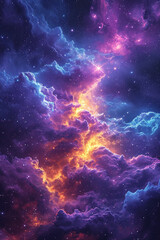 a nebula like cloud as background. AI generative