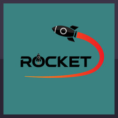 vector rocket logo
